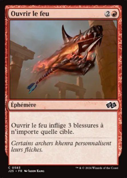 Ouvrir le feu, carte Magic J25 583 — extension Foundations Jumpstart