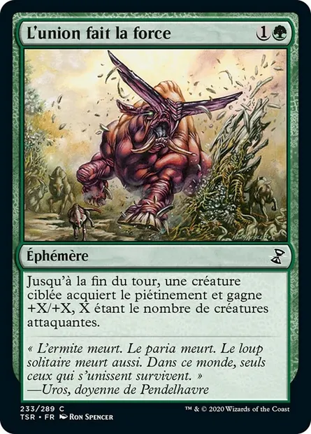 L'union fait la force, carte Magic TSR 233 — extension Spirale Temporelle Remastered