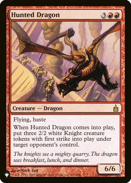 Hunted Dragon, Magic card PLST RAV-131 — The List set