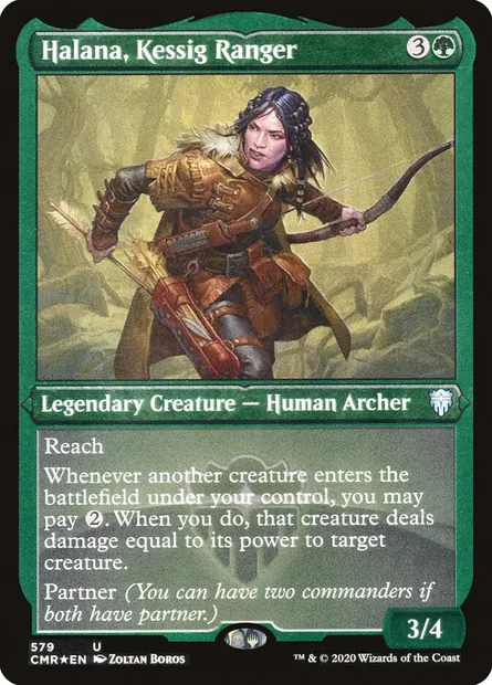 Halana, Kessig Ranger, Magic card CMR 579 — Commander Legends set