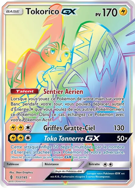 Tokorico GX, carte Pokémon GRI 153 — extension Gardiens Ascendants