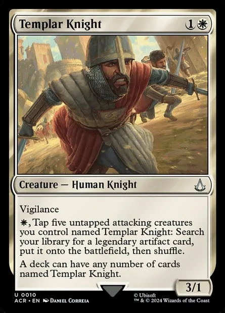 Templar Knight, Magic card ACR 10 — Assassin's Creed set