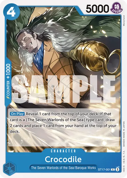 Crocodile, One Piece card ST17-001 — Blue Donquixote Doflamingo set