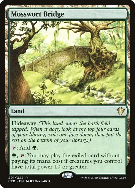 Mosswort Bridge, Magic card C20 291 — Commander 2020 set