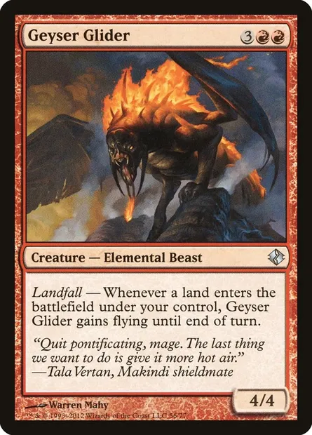 Geyser Glider, Magic card DDI 56 — Duel Decks: Venser vs. Koth set