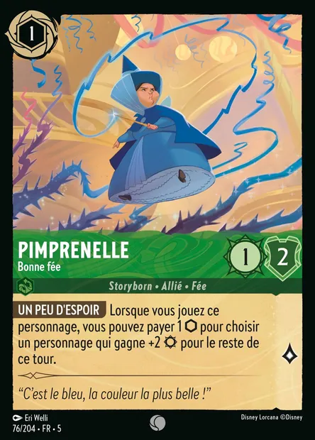 Pimprenelle - Bonne fée, carte Disney Lorcana CH5-076 — extension Ciel Scintillant