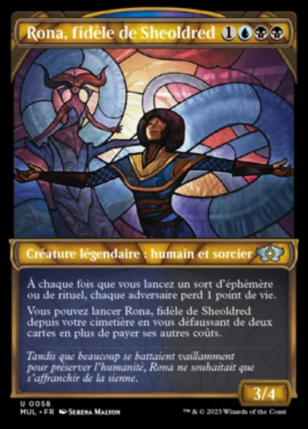 Rona, fidèle de Sheoldred, carte Magic MUL 58 — extension Multiverse Legends