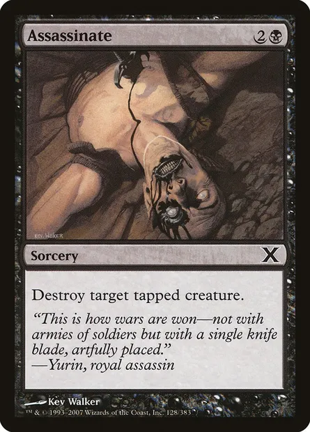 Assassinate, Magic card 10E 128 — Tenth Edition set
