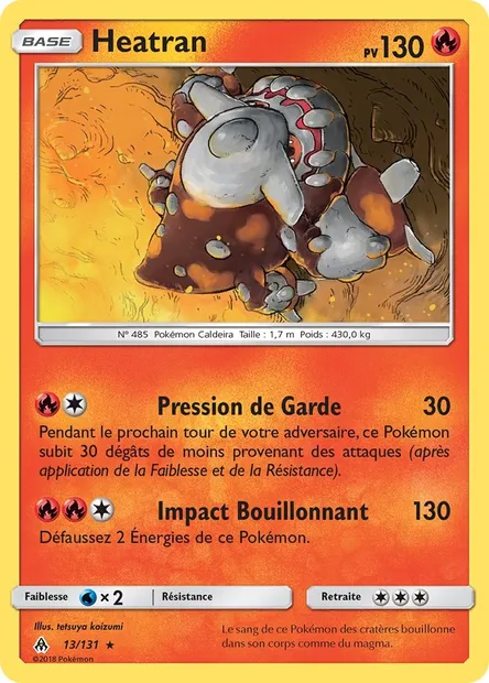 Heatran, carte Pokémon FLI 13 — extension Lumière Interdite