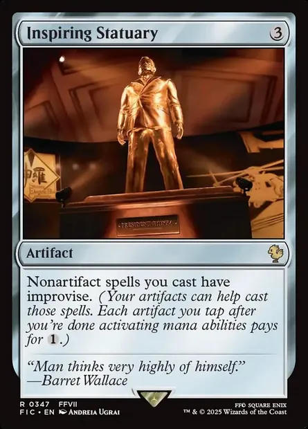 Inspiring Statuary, Magic card FIC 347 — Final Fantasy Commander set