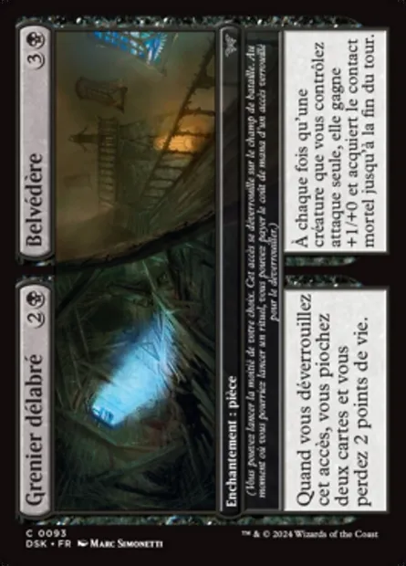 Grenier délabré // Belvédère, carte Magic DSK 93 — extension Duskmourn: House of Horror