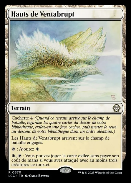 Hauts de Ventabrupt, carte Magic LCC 370 — extension The Lost Caverns of Ixalan Commander