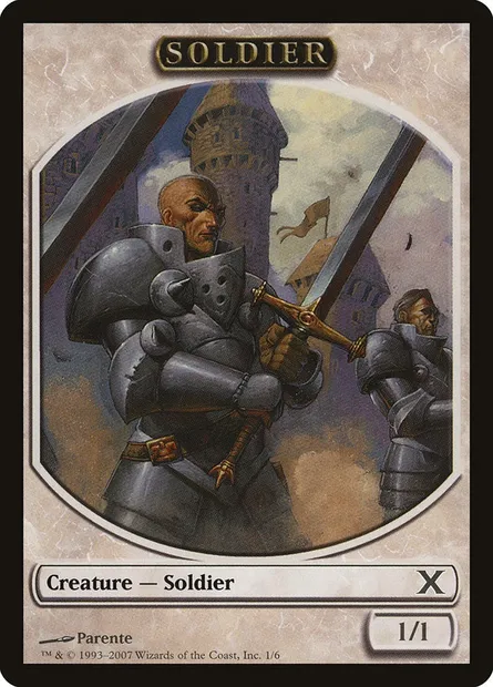 Soldier, Magic card T10E 1 — Tenth Edition Tokens set
