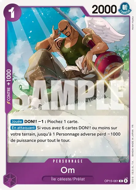 Om, carte One Piece OP15-061 — extension AVENTURE SUR L'ÎLE DE DIEU