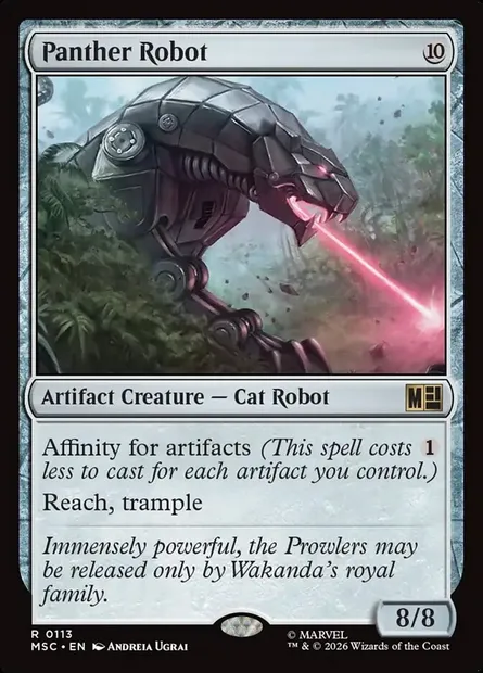 Panther Robot, Magic card MSC 113 — Marvel Super Heroes Commander set