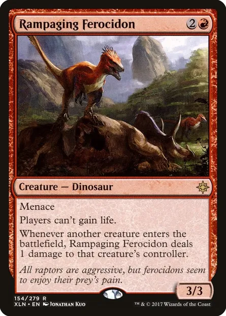 Rampaging Ferocidon, Magic card XLN 154 — Ixalan set