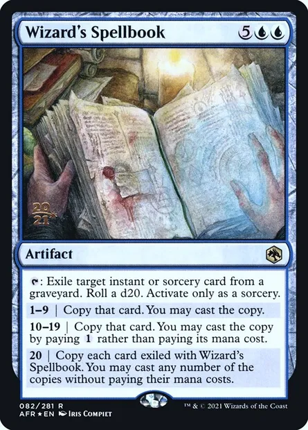 Wizard's Spellbook, Magic card PAFR 82s — Adventures in the Forgotten Realms Promos set