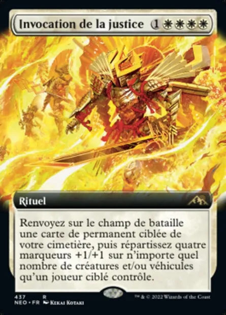 Invocation de la justice, carte Magic NEO 437 — extension Kamigawa: La Dynastie Néon