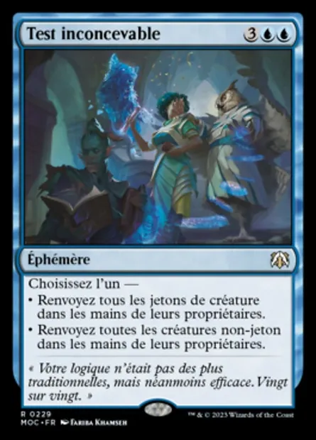 Test inconcevable, carte Magic MOC 229 — extension March of the Machine Commander