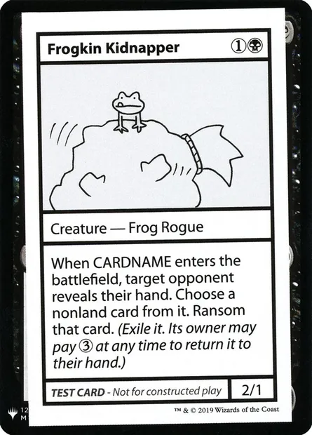 Frogkin Kidnapper, carte Magic CMB1 42 — extension Mystery Booster Playtest Cards 2019