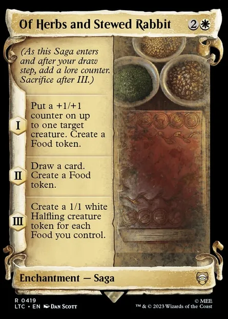 Of Herbs and Stewed Rabbit, Magic card LTC 419 — Tales of Middle-earth Commander set