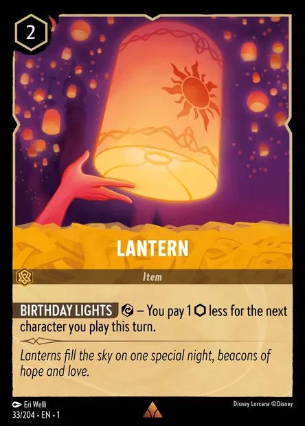 Lantern, Disney Lorcana card CH1-033 — The First Chapter set