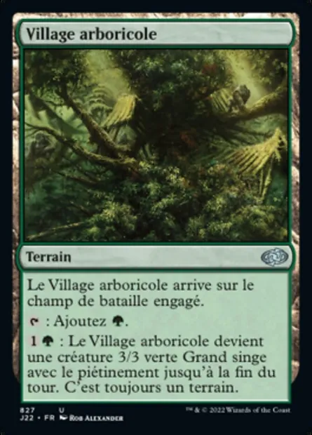Village arboricole, carte Magic J22 827 — extension Jumpstart 2022