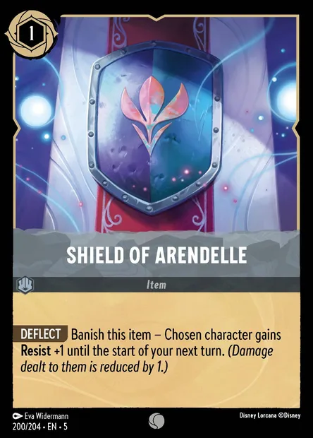 Shield of Arendelle, Disney Lorcana card CH5-200 — Shimmering Skies set