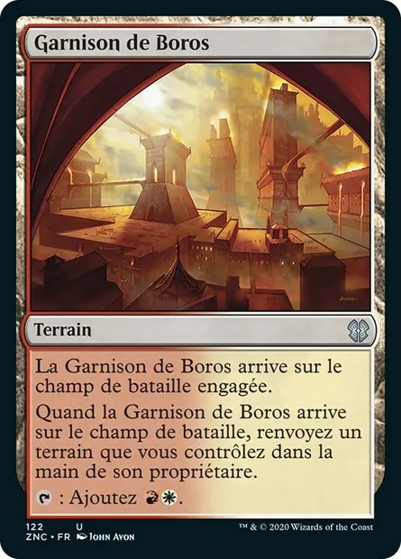 Garnison de Boros, carte Magic ZNC 122 — extension Zendikar Rising Commander