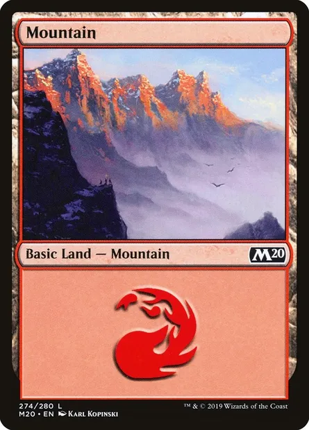 Mountain, Magic card M20 274 — Core Set 2020 set