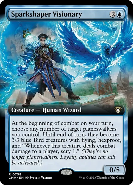 Sparkshaper Visionary, Magic card CMM 758 — Commander Masters set