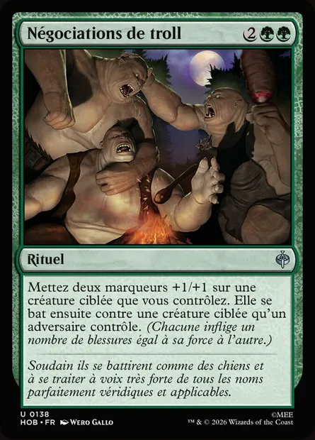 Négociations de troll, carte Magic HOB 138 — extension The Hobbit