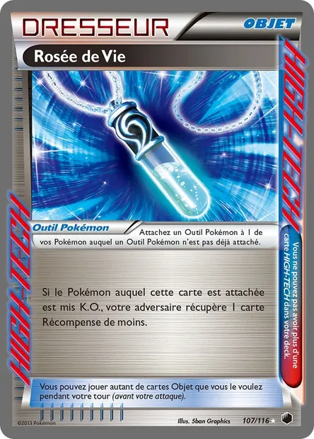 Rosée de Vie, carte Pokémon PLF 107 — extension Glaciation Plasma