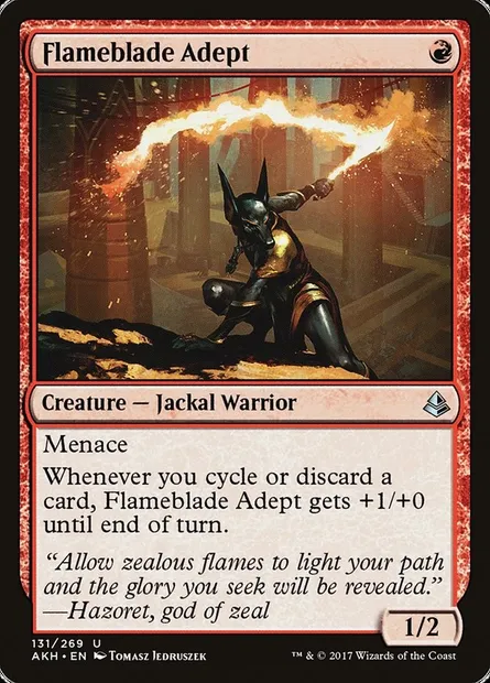 Flameblade Adept, Magic card AKH 131 — Amonkhet set