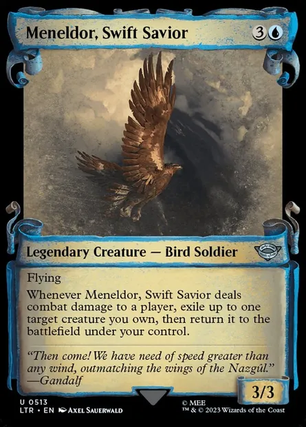 Meneldor, Swift Savior, Magic card LTR 513 — The Lord of the Rings: Tales of Middle-earth set