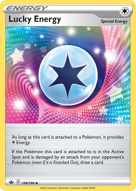 Lucky Energy, Pokémon card CRE 158 — Chilling Reign set