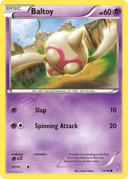 Baltoy, Pokémon card AOR 31 — Ancient Origins set
