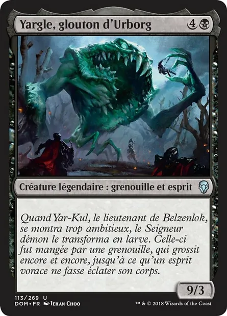 Yargle, glouton d'Urborg, carte Magic DOM 113 — extension Dominaria