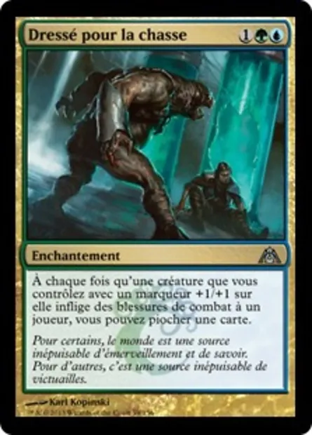 Dressé pour la chasse, carte Magic DGM 59 — extension Le labyrinthe du dragon