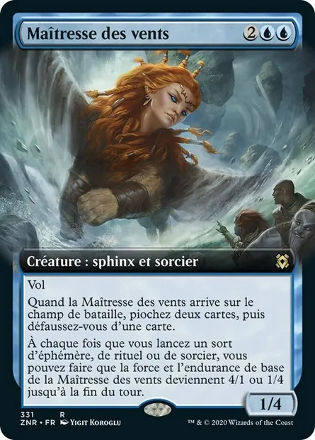 Maîtresse des vents, carte Magic ZNR 331 — extension Renaissance de Zendikar