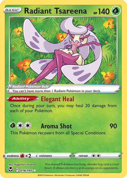 Radiant Tsareena, Pokémon card SIT 016 — Silver Tempest set