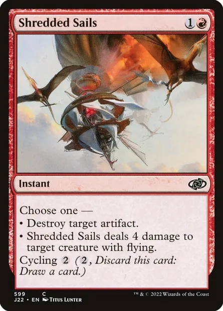 Shredded Sails, Magic card J22 599 — Jumpstart 2022 set