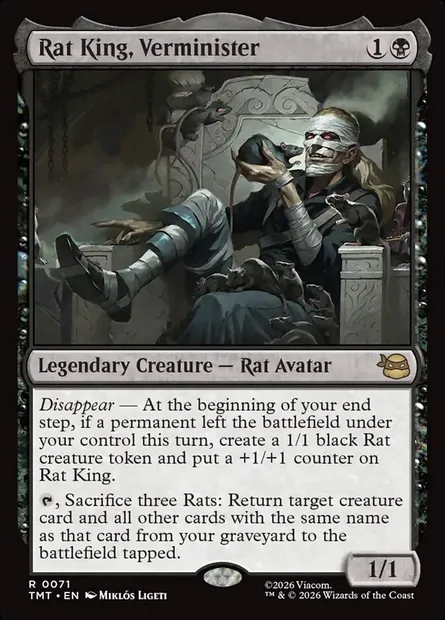 Rat King, Verminister, Magic card TMT 71 — Teenage Mutant Ninja Turtles set