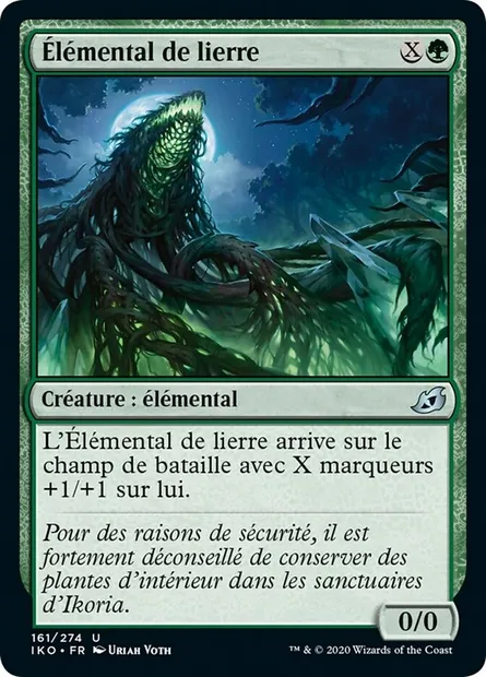 Élémental de lierre, carte Magic IKO 161 — extension Ikoria: Lair of Behemoths