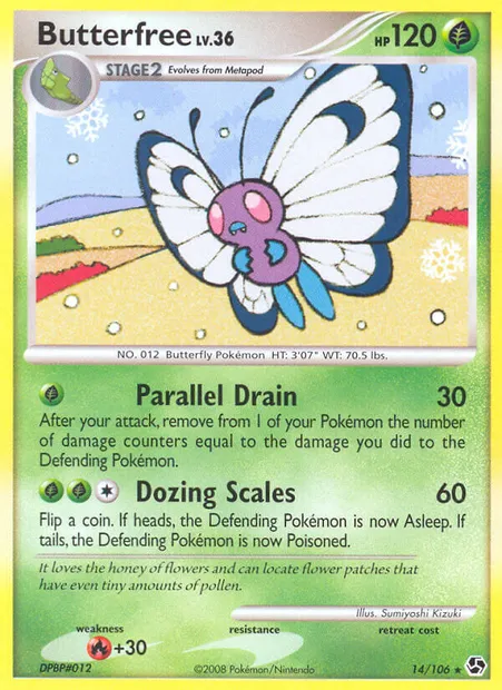 Butterfree, Pokémon card GE 14 — Great Encounters set