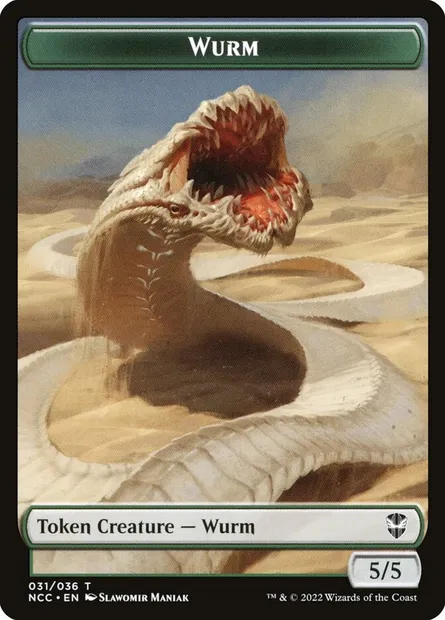 Wurm, carte Magic TNCC 31 — extension New Capenna Commander Tokens