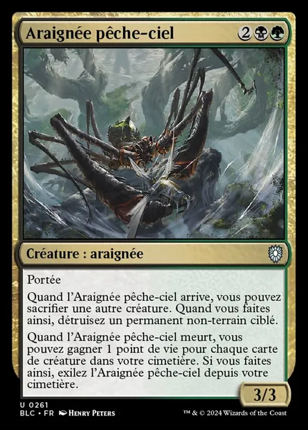 Araignée pêche-ciel, carte Magic BLC 261 — extension Bloomburrow Commander