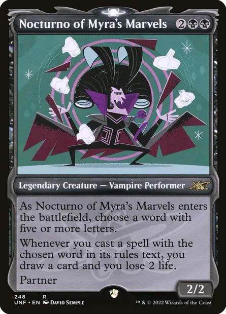 Nocturno of Myra's Marvels, carte Magic UNF 248 — extension Unfinity