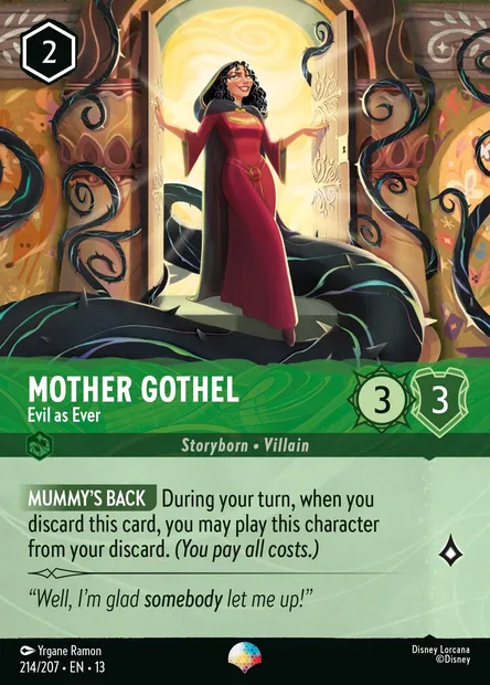 Mother Gothel - Evil as Ever, Disney Lorcana card CH13-214 — Attack of the Vine! set