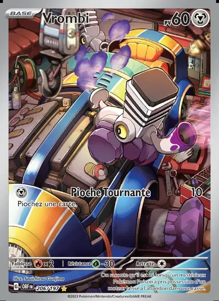 Vrombi, carte Pokémon OBF 206 — extension Flammes Obsidiennes